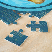 Niedlicher langhaariger Dackel-Welpe Puzzle (Seite)