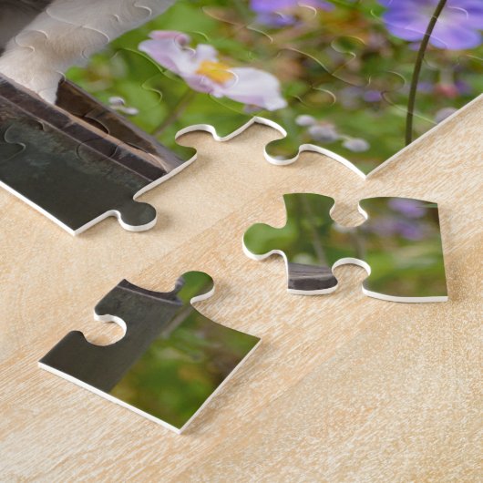 Niedlicher langhaariger Sahnechihuahua-Hundewelpe Puzzle (Seite)