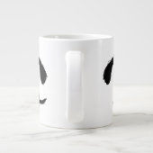 Niedlicher Langhaariger Schwarzer und Tan-Dackel W Jumbo-Tasse (Rückseite)