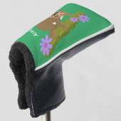 Niedlicher, langsamer Lorbeer auf Zweig-Cartoon Golf Headcover (3/4 Vorderseite)