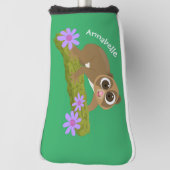 Niedlicher, langsamer Lorbeer auf Zweig-Cartoon Golf Headcover (Rotieren 90)