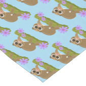 Niedlicher, langsamer Lorbeer auf Zweig-Cartoon Kurzer Tischläufer (Ecke)