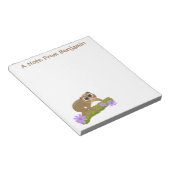 Niedlicher, langsamer Lorbeer auf Zweig-Cartoon Notizblock (angewinkelt)