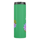 Niedlicher, langsamer Lorbeer auf Zweig-Cartoon Thermosbecher (Rückseite)