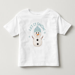 Niedlicher Lass es schneien Schneemann Kinder T-Sh Kleinkind T-shirt