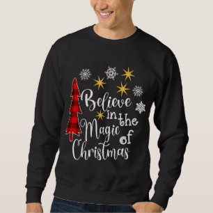 Niedlicher Lässiger Glaube an die Magie des Weihna Sweatshirt