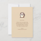 Niedlicher Latte-Kaffee mit Herzschaum Kunst Dankeskarte (Rückseite)