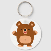 Niedlicher Laughing Cartoon Bear Schlüsselanhänger (Vorderseite)