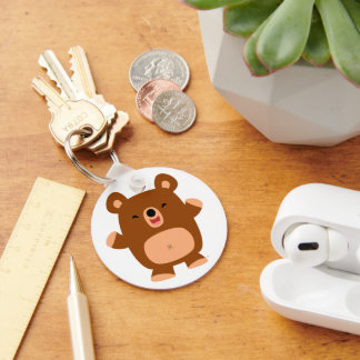 Niedlicher Laughing Cartoon Bear Schlüsselanhänger