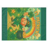 Niedlicher, launischer Leprechaun St. Patrick's Da Tischdecke (Vorderseite (Horizontal))