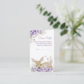 Niedlicher Lavendel Lila Blumenkinderdusche Begleitkarte (Stehend Vorderseite)