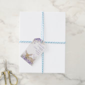 Niedlicher Lavendel Lila Blumenkinderdusche Geschenkanhänger (Mit Garn)