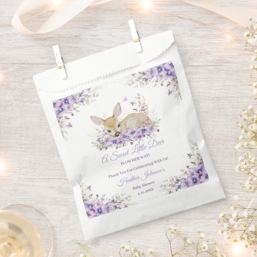 Niedlicher Lavendel Lila Blumenkinderdusche Geschenktütchen (Ausgeschnitten)