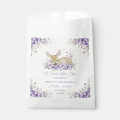 Niedlicher Lavendel Lila Blumenkinderdusche Geschenktütchen (Vorderseite)