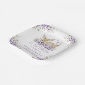 Niedlicher Lavendel Lila Blumenkinderdusche Pappteller (Gewinkelt)