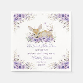 Niedlicher Lavendel Lila Blumenkinderdusche Serviette