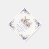 Niedlicher Lavendel Lila Blumenkinderdusche Serviette (Ecke)