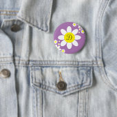 Niedlicher Lavendel- und White-Daisy-Single Button (Beispiel)