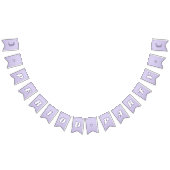 Niedlicher Lavender Lila Funky Lettering Wimpelkette (Alle)