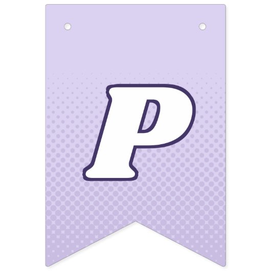 Niedlicher Lavender Lila Funky Lettering Wimpelkette (Dritte Fahne)