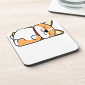Niedlicher Lazy Nope heute nicht Corgi Lover Llong Getränkeuntersetzer (Linke Seite)