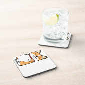 Niedlicher Lazy Nope heute nicht Corgi Lover Llong Getränkeuntersetzer (Rechte Seite)