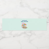 Niedlicher Lazy-Schlauch mit Sun & Rainbow Baby Du Wasserflaschenetikett (Einzelnes Label)