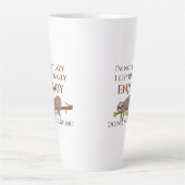 Niedlicher Lazy Sloth, der auf Baumwoll-Funny-Text Milchtasse (Vorderseite)