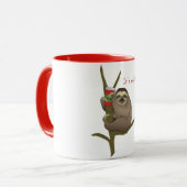 Niedlicher Lazy Sloth Es ist Kaffeezeit Tasse (Vorderseite Links)