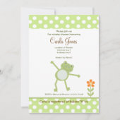 Niedlicher Leapfrog Baby Shower Einladungen 5 x 7 (Vorderseite)