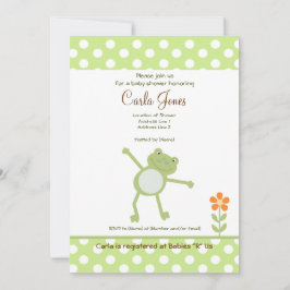 Niedlicher Leapfrog Baby Shower Einladungen 5 x 7 
