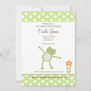 Niedlicher Leapfrog Baby Shower Einladungen 5 x 7