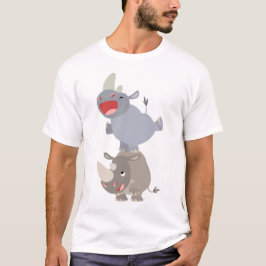 Niedlicher Leapfrog Cartoon Rhinos Kinder T - Shir T-Shirt