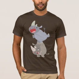 Niedlicher Leapfrog Cartoon Rhinos T - Shirt