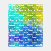 Niedlicher, lebendiger, sich wiederholender Name p Fleecedecke (Vorderseite)