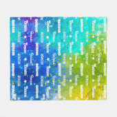 Niedlicher, lebendiger, sich wiederholender Name p Fleecedecke (Vorderseite (Horizontal))