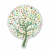 Niedlicher Lebensbaum Aufkleber (Vorderseite)