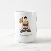 Niedlicher Lebenskünstler Zitat Butterfly Yoga Ins Kaffeetasse (Mittel)