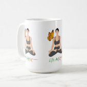 Niedlicher Lebenskünstler Zitat Butterfly Yoga Ins Kaffeetasse (Vorderseite Links)