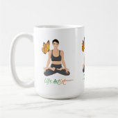 Niedlicher Lebenskünstler Zitat Butterfly Yoga Ins Kaffeetasse (Links)