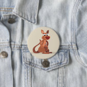Niedlicher lebhafter Känguru Button (Beispiel)