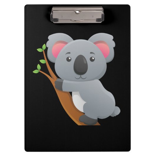 Niedlicher lebhafter Koala-Bär Klemmbrett (Vorderseite)