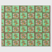 Niedlicher Lebkuchen-Mann bessert Geschenkpapier (Flach)