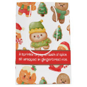 Niedlicher Lebkuchen Mann Kekse Weihnachtsfeiertag Mittlere Geschenktüte (Vorderseite)
