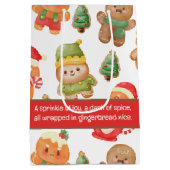 Niedlicher Lebkuchen Mann Kekse Weihnachtsfeiertag Mittlere Geschenktüte (Rückseite)
