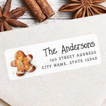 Niedlicher Lebkuchen Rücksendeadresse