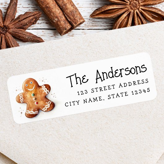 Niedlicher Lebkuchen Rücksendeadresse