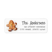 Niedlicher Lebkuchen Rücksendeadresse (Vorne)