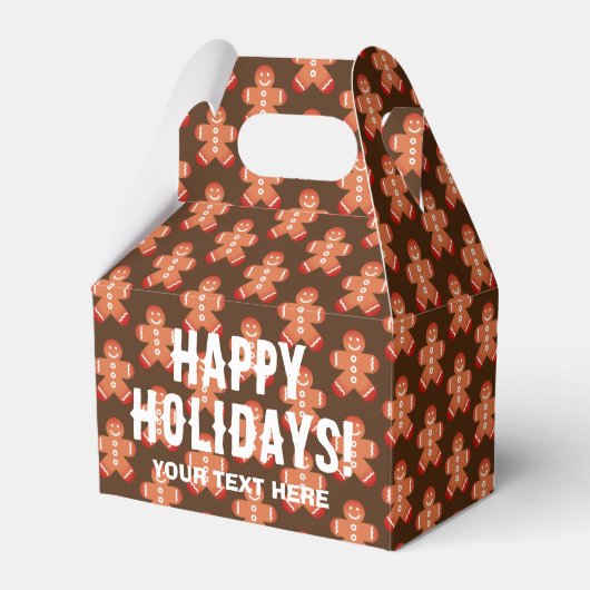 Niedlicher Lebkuchengebäck drucken Weihnachts-Part Geschenkschachtel (Vorderseite)