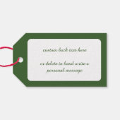 Niedlicher Lebkuchenmann Blühende Horn, Weihnachts Geschenkanhänger (Rückseite Horizontal)